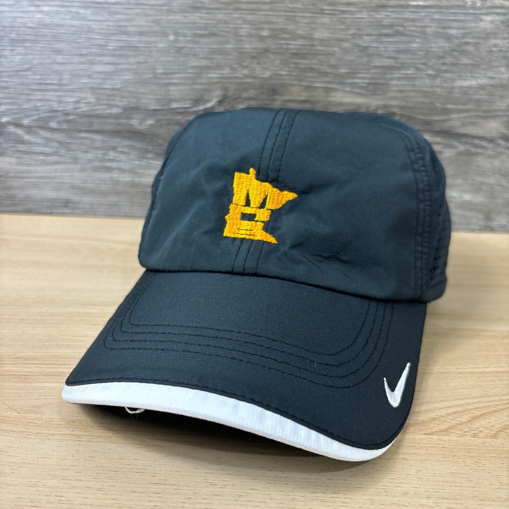 Nike Hat Cap Strap Back Gray Performance Swoosh Logo Minnesota MCB Adjustable - Picture 3 of 9